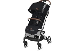 CYBEX gb Gold Poussette Qbit+ All-City, 0-22 kg, de la Naissance à 4 ans env., Collection Fashion, Noir (Velvet Black)