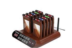 Retekess T116A Pager System, Restaurant Buzzers, 5 Call Modes, 999 Channels, Light Colour & Charge, One to More, Guest Pager for Restaurant, Hotel, Bars, Bistro