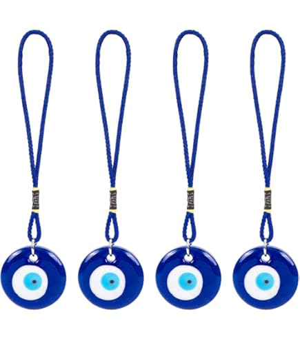 BOBOZHONG Evil Eye Sleutelhanger, 2 stuks, Turks blauw, boze oog, sleutelhanger, amulet bedelhanger voor geluksbescherming, Good Luck sleutelhanger, cadeau