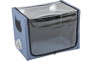 PenRux Haustier Sauerstoff Inhalation Box, Oxford Tuch Haustier Zerstäubung Box Portable Haustier Zerstäubung Nest faltbar Vernebler Box für Katzen Hunde Haustiere, einfach zu speichern