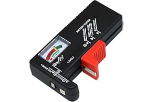 YCLFHOO Battery Tester Checker,Universal Battery Tester,Analogue Battery Tester for Household Batteries C D 9V 1.5V Button Cell Household Batteries