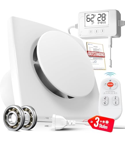 Badem10 Süper Sessiz Banyo WC Aspiratör Fanı 100 mm Duvar Tipi Tuvalet Havalandı