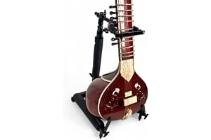 Detachable Sitar Stand, Lightweight and Portable Design, Soft Rubber Padding for Protection, Carry Bag Included – Easy Setup with Secure Column Locks and Quick Release Mechanism