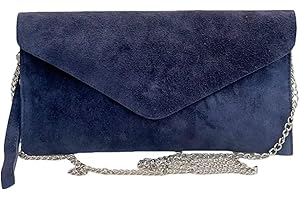 LEAHWARD Leah Ward Women's Suede Leather Clutch Bag Genuine Leather Wedding Party Clutch Bags