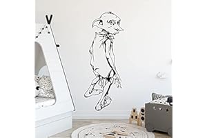 BNKRTOPSU Autocollant mural PVC amovible sticker mural Dobby Aliens chambre d'enfants chambre dessin animé film Dobby salle de jeux décoration de la maison 94x38 cm