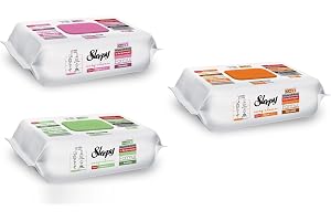 Sleepy Easy Clean våtservetter med grapefrukt, apelsin och ananas, 100 våtservetter per förpackning, fruktig arom, våtservetter, set med 3/6 (3)