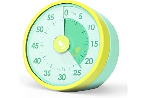 Gyxova Visuell timer, 60 minuters regnbåge nedräkningstimer, tidsförvaltningsverktyg, tyst, visuell timer för barn, klassrum