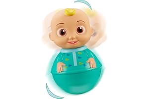 CHARACTER OPTIONS Cocomelon Weebles Figure Assortment, chunky moulded figures, jj, moonbug, preschool imaginative play, Brown