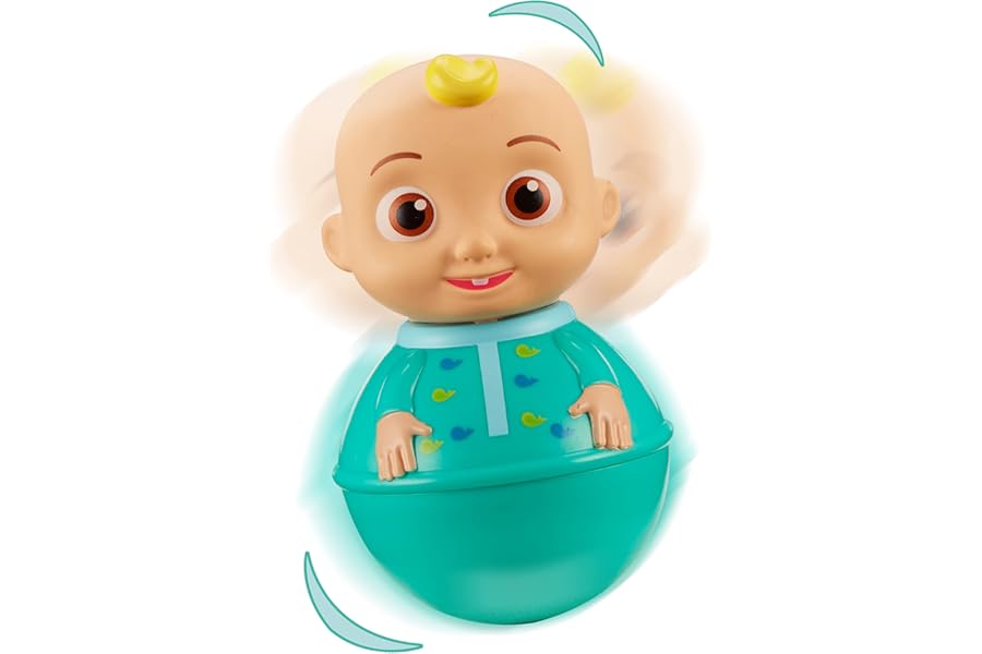 Cocomelon Weebles Figure Assortment, chunky moulded figures, jj, moonbug, preschool imaginative play, Brown