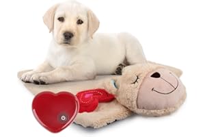 ALL FOR PAWS Little Buddy - Manta de peluche con latido del corazón, juguete de peluche para cachorros con latido del corazón, juguete de entrenamiento para perros para aliviar la ansiedad por