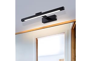 TYhogar Lampada Specchio Bagno LED 40cm Girevole di 270 Lampada da Specchio 3000K/4500K/6000K 3 Regolazioni Della Temperatura del Colore LED Luce 8W Applique Moderno IP44