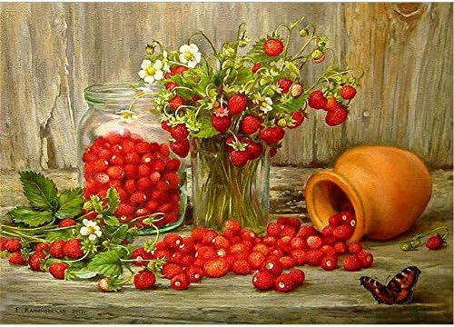 5D DIY Diamond Painting by Number Kits, Crystal Rhinestone Diamond Embroidery Paintings Pictures Arts Craft for Home Wall Decor, 11.8 X 15.7 Inch