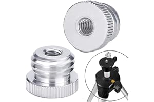 Nuyoah 1/4 auf 5/8 Zoll Adapter Stativgewinde Adapter Gewindeadapter 1/4"-20 bis 5/8"-11 Gewindeschraube Adapter 2Stk für Stativ Laser Level Bosch Adapter (2)