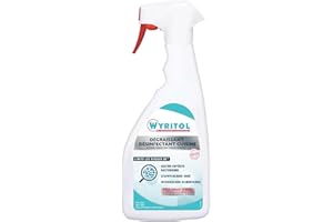 WYRITOL - Dégraissant Désinfectant Cuisine - Nettoie, Dégraisse & Désinfecte Les Surfaces Alimentaires - Conforme Méthode HACCP - Fabrication Française - Flacon Spray 750 ml