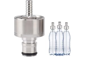 HAOFY 2 Uds Tapa de Carbonatación de Acero Inoxidable Tapa de Acoplamiento de CO2 para Llenado de Botellas de PET de Carbonatación Forzada para Bloqueo de Bola de Cerveza de Soda