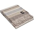 Alpaca Merino Wool Blanket Throw Warm and Soft Multicolor Striped Design Peru