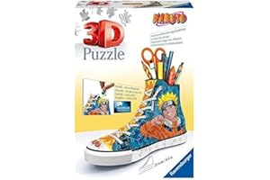Ravensburger - Puzzle 3D Sneaker - Naruto - Pot à crayons - A partir de 8 ans - 108 pièces numérotées à assembler sans colle - Accessoires inclus - 11543