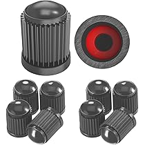 Tapones De Válvula Para Neumáticos - Pack De 25 Unidades, Antioxidantes, Sellado Hermético, Para Coche, Bici, Moto - Color Negro