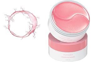 YOYORY Under Eye Patches Masks - for Fine Lines with Collagen and Hyaluronic Acid, Dark Circles,and Fade Wrinkles, puffiness Smoothing Skin Care Treatment for Women and Men, (60 Pcs) Pink