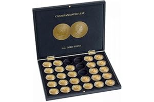 Leuchtturm 365159 Astuccio per Monete VOLTERRA per 30 Monete d'oro Maple Leaf in Capsule - per 1 oz/Once