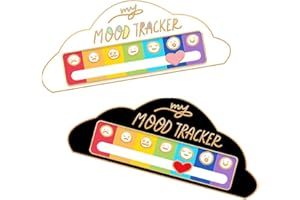 Youery 4 Stück Social Battery Pin, Lustige Brosche für Soziale Stimmung für 7 Tage Emaille-Pins, My Social Battery, Interaktive Emaille-Pins für den Selbstausdruck Funktionale Brosche