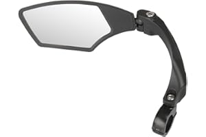 M-Wave Spy Space - Espejo de Bicicleta, Negro, Talla única, Montaje lado Izquierdo