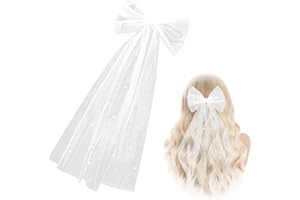 BIBITI Voile MariéE,Bride Evjf Accessoire Femme Future Team Braut Bridal Accessoires,Enterrement De Vie Jeune Fille Mariage DéGuisement Decoration Femmes Tulle Court Veil Beading Accessories pour Enfant