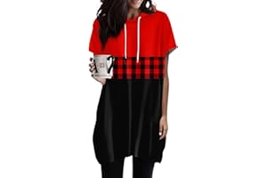 SCBFDI Tee Shirt Femme Tuniques à Porter avec des Leggings, Hoodies D'Été Surdimensionnés pour Femmes Chemises Décontractées à Manches Courtes avec Poches