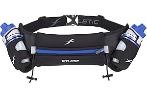 ‎FITLETIC Fitletic® | Hydra 16 | Laufgürtel mit Trinkflaschen | 2X 250ml | Laufgürtel, Trinkgürtel, Lauftasche, Running Belt, Hüfttasche für Jogging, Laufen, Walking, Marathon