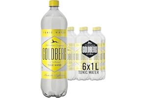 ‎GOLDBERG & SONS GOLDBERG Tonic Water – 6 x 1 l PET-Flaschen – Mit frischer Zitronennuance – Ideal für Longdrinks, Cocktails, Aperitifs & alkoholfreie Erfrischungsgetränke