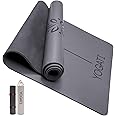 YOGATI Natural Rubber Yoga Mat with Yoga Bag and Carry Strap. Non-Slip Yoga Mat for women and men with Alignment lines. Perfect Exercise Mat for home. Ideal Workout Mat for Gym, Pilates, and Fitness.
