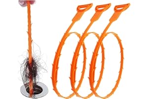 Forlivese 3 Pack 25 Inch Drain Snake,Hair Clog Remover Sink Unblocker Snake,Reusable Shower Drain Unblocker Tool,Drain Snake for Shower,Kitchen,Sink,Bathroom