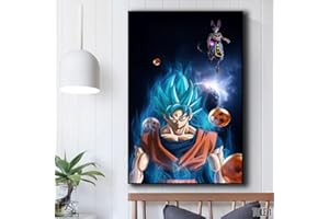 Ma Little Canv Affiche Dragon Ball - Décoration murale pour chambre d'enfant fille ou garcon - Motif Sangoku | Sans Cadres 30x40cm (Affiche N°1)