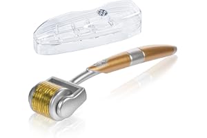 LOPHE Derma Roller, Derma Roller Microneedle 0.5mm con Scatola Trasparente, Microaghi Viso Roller Rullo Viso Aghi per Antietà e Smagliature, Micro-Ago Professionale Strumenti di Bellezza