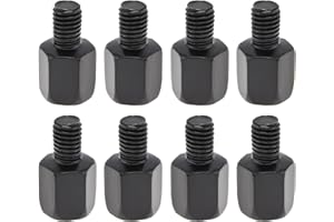 ASHUXXN 8 Pezzi Adattatore per Specchietto Moto Viti per Specchietti Moto Adattatore per Specchietto Retrovisore Adattatore Specchietto Moto Scooter Adattatore per Specchi Moto (M10 to M8)