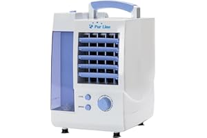 PUR LINE | Climatizador Evaporativo Muy Bajo Consumo 3 Velocidades, Panel Celulosa, Oscilación Automática y Depósito 1L – Portátil y Silencioso Uso Personal