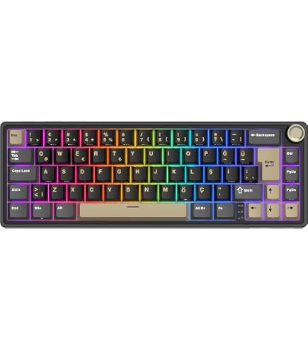 RK ROYAL KLUDGE RK84 kablosuz Bluetooth/2.4 GHz %75 RGB mekanik