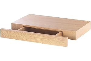 Carlo Milano Étagère Murale avec tiroir Secret Aspect Noyer