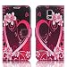 Produktbild Numerva Samsung Galaxy S3 Hülle, Schutzhülle [Design Bookstyle Handytasche Motiv] PU Leder Tasche für Samsung Galaxy S3 Neo Wallet Case [QJC-111 Herz]