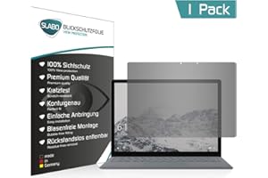 Slabo Blickschutzfolie für Microsoft Surface Laptop (34,29 cm 13,5 Sichtschutz Displayschutzfolie View Protection Schwarz - privacy MADE IN GERMANY