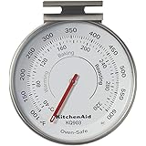 KitchenAid Termometro da Forno Regolabile, Adatto all'Utilizzo in Forno Ventilato, a Gas o Elettrici, Misurazioni da 40°C a 3