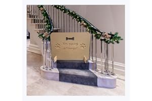 PARTY DECOR Wooden Pet Stopper, Dog Barrier Gate for Stairs, Dog Stopper for Stairs, very easy setup (Natural, 51cm x 75cm)