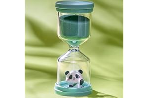 HANCHENG Clessidra Bambini di Plastica Infrangibile 30 Minuti,Clessidra Colorata per Bambini con Panda in Verde Macaron,Timer Bambini per la Vita dei Bambini, L'apprendimento,la cucina,il Tempo di Gioco