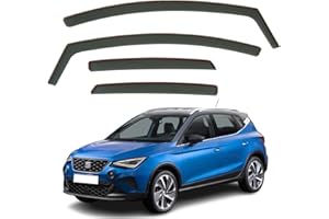 AIRFLUX Lot de 4 déflecteurs d'air compatibles avec Seat Arona 2017, 2018, 2019, 2020, 2021, 2022, 2023, 2024