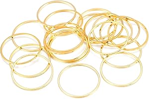 Mcoser 50Pcs Gold Closed Jump Rings 20mm Brass Jump Rings Linking Rings for DIY Crafts Making