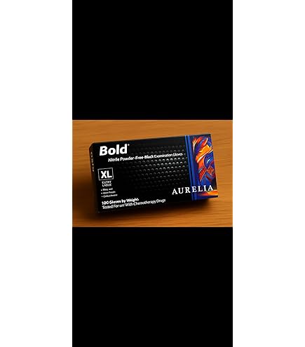 R&C Components Ltd Black Nitrile Gloves Heavy Duty Grip Textured Bold - View #4