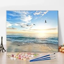 TISHIRON Peinture Par Numéros Koi Style Japonais 40x50cm - Kit Toile Huile Pour Adultes Et Enfants Dès 9 Ans