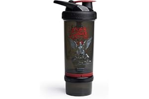 Smartshake Revive Ozzy Osbourne Protein Shaker Bottle With Storage – 750ml Protein Shake Bottles Ozzy Osbourne Merchandise Gift Shaker Cup, Guitar Gifts for Men, Rock Band Collection