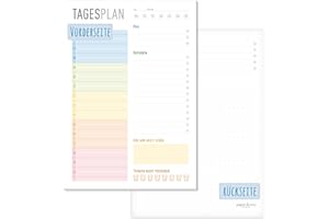‎HÄFFT paper&you® A5 Tagesplaner Block [Rainbow] 50 Blatt | Daily Planner mit To-do-Liste, Zeitplan, Prios, Tages-Highligt und mehr | nachhaltig & klimafreundlich