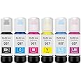 KOSH 057 Refill Ink Suitable for L8050, L18050, L8150W Printers (6, Black Cyan Magenta Yellow Light Cyan Light Magenta)